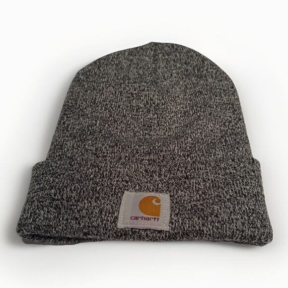 Carhartt Knit Cuffed Beanie Heather Gray One Size Winter Casual Outdoor Workwear - Picture 1 of 2